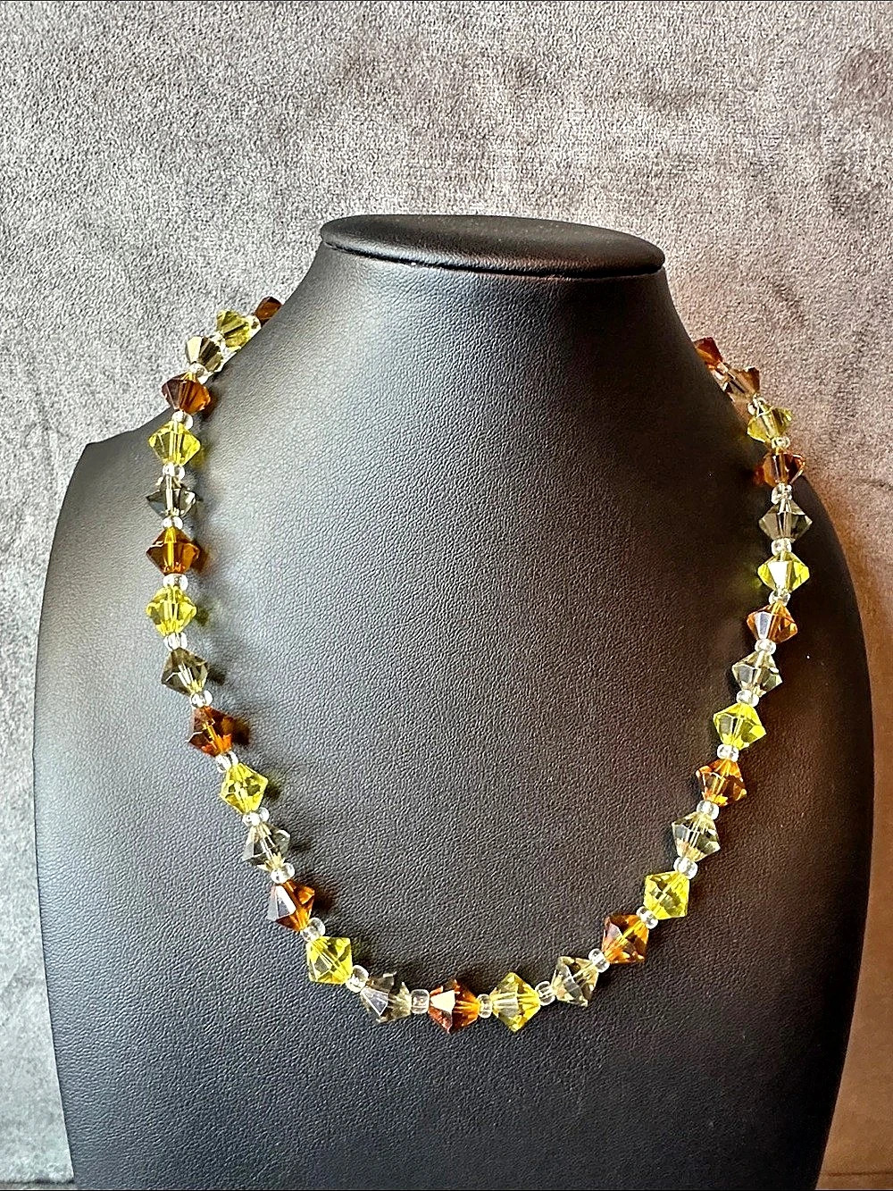 Crystal Beaded Statement Necklace